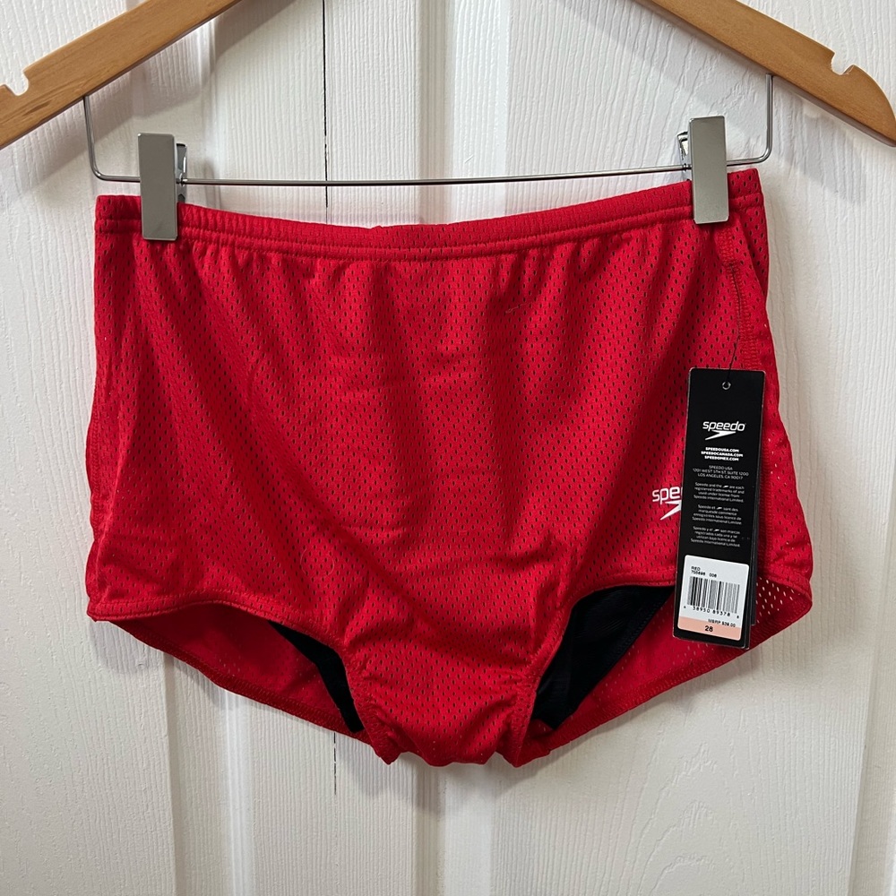 Speedo red shorts, men’s size 28
